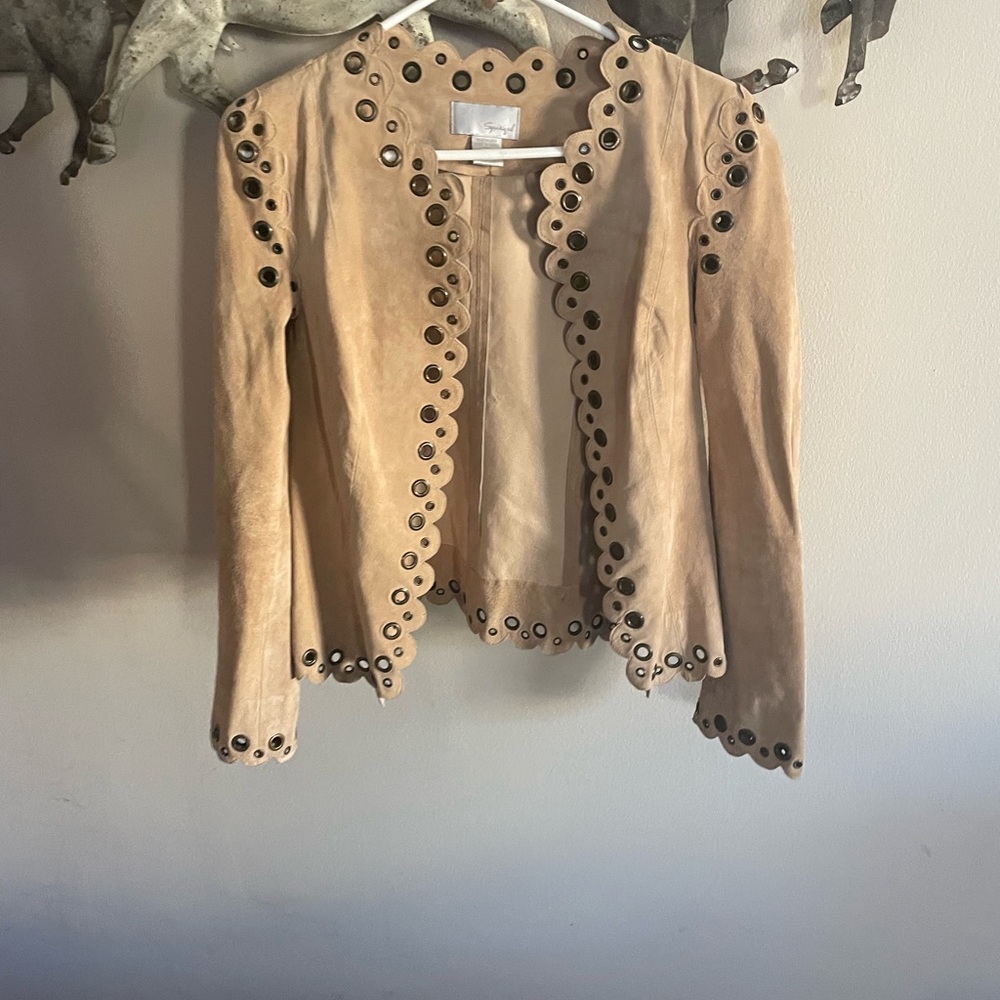 Beautiful Tan suede Spiegal jacket